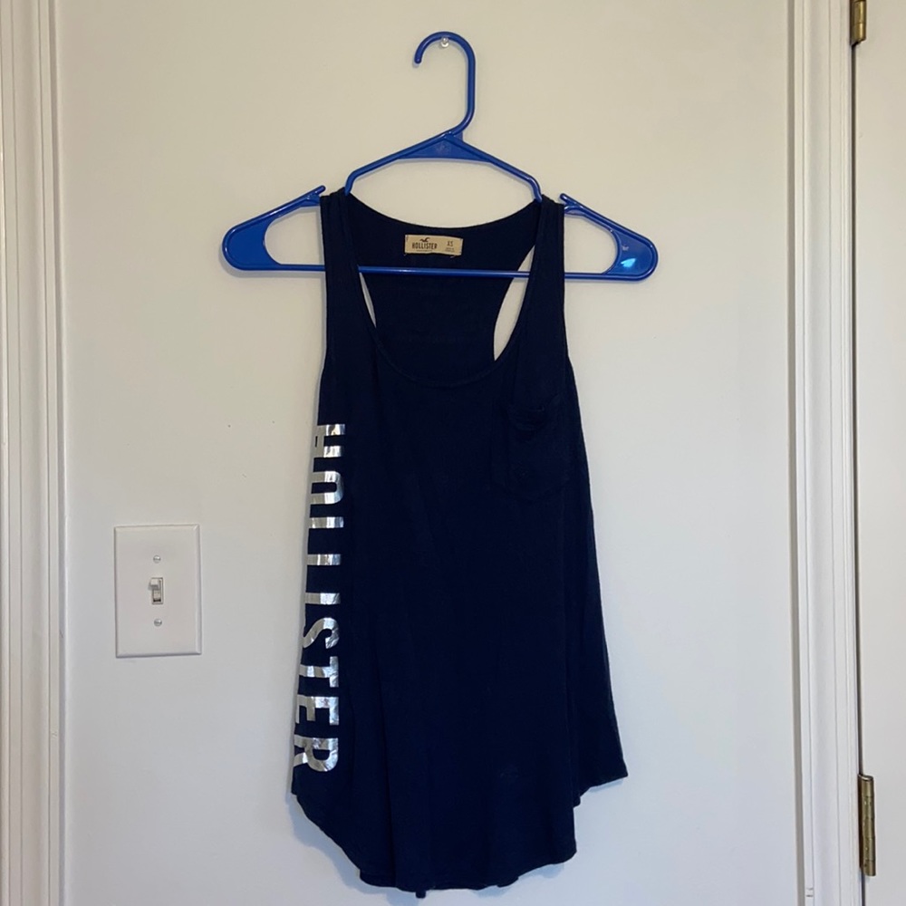 hollister logo flowy tank top